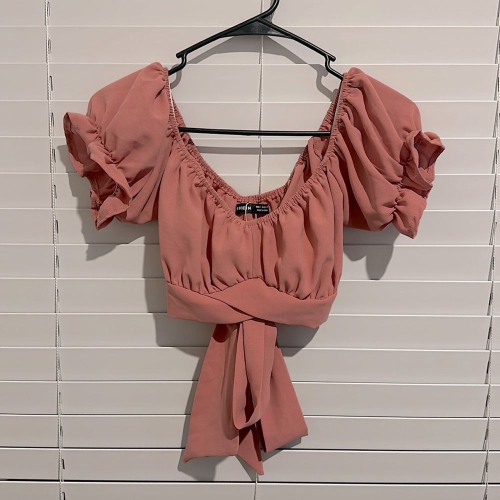 Shein Ruffled Cropped Blouse